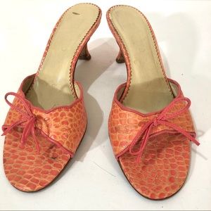 Slip On Y2K Slip On Leather Sandals Color Salmon Size 6.5